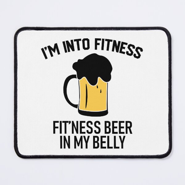 Item preview, I am Into Fitness Fitness Beer In my Belly Love Beer Party Art Design Happy Apparel Essential Inspiration Joy Mood Beer Squad designed and sold by DesignByHeartUK.