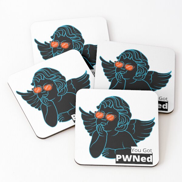 Item preview, You Got PWNed (Black) - Sassy Cherub, Greek Statue, Mischievous Cupid designed and sold by Quirkdom.