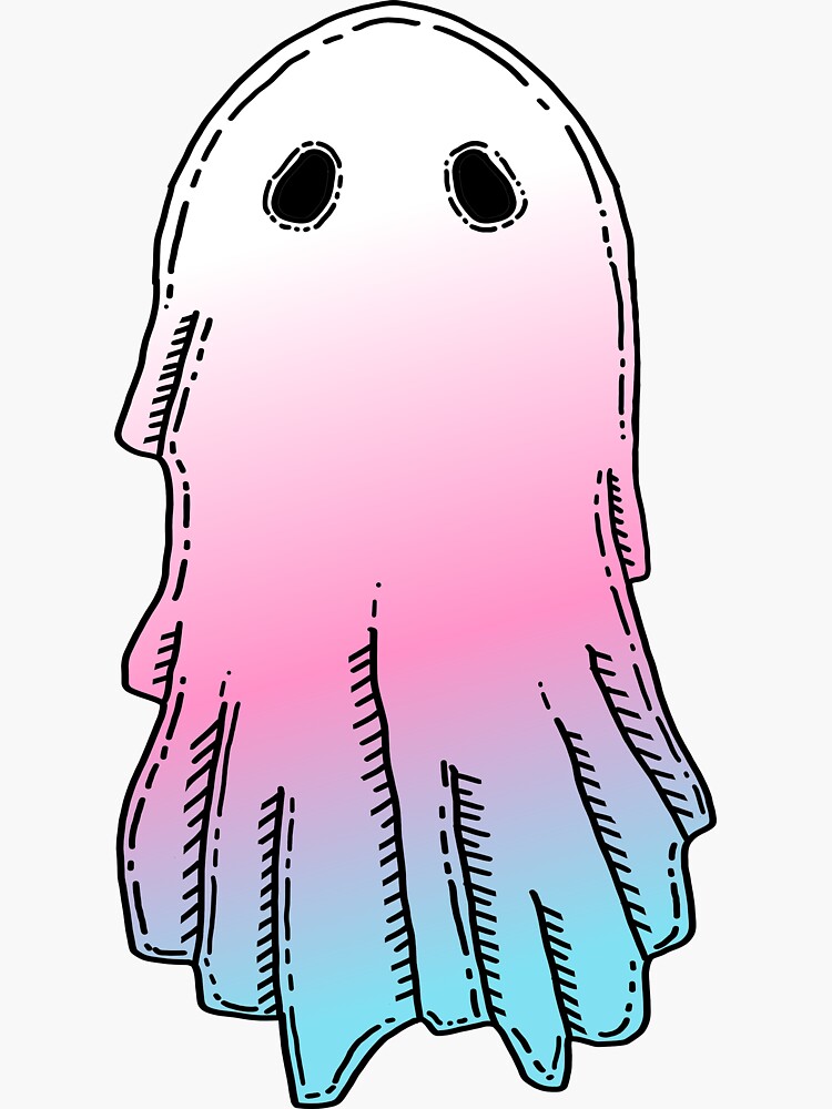 Trans Pride Doodle Ghost Sticker For Sale By Mothofthemist Redbubble 9741