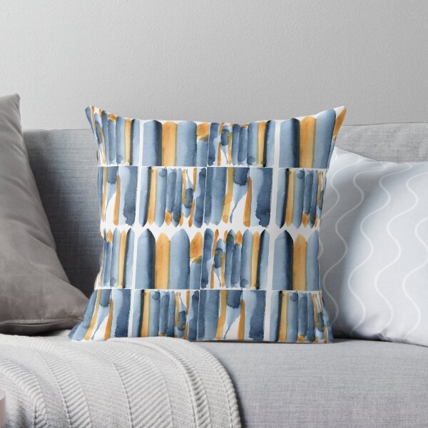 Coastal Blues Throw Pillow