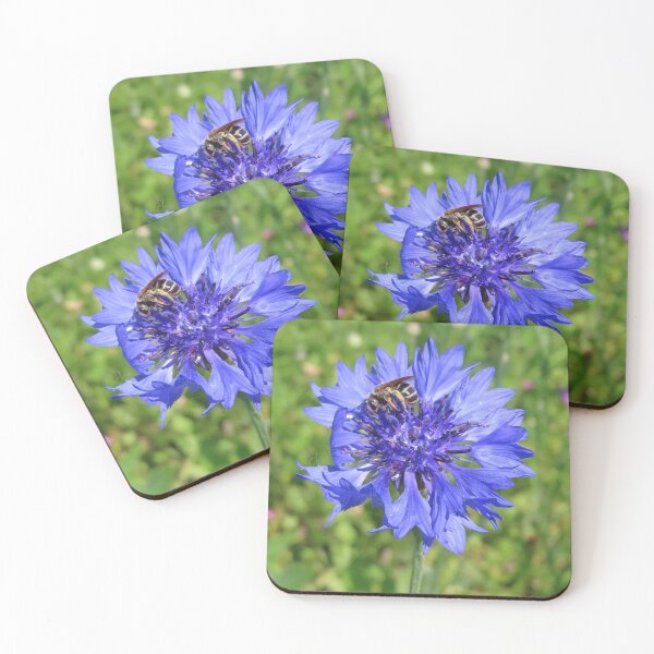 Item preview, Honeybee on a Blue Cornflower designed and sold by DEHeadHugger.