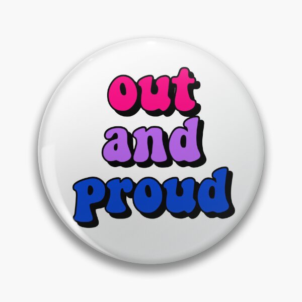 Item preview, OUT AND PROUD BISEXUAL PRIDE RAINBOW designed and sold by CaliDesigns.
