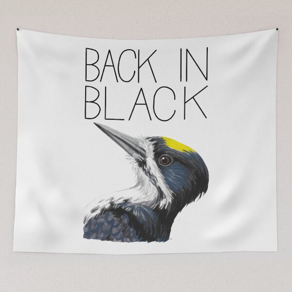 Item preview, Back in Black-backed Woodpecker designed and sold by LauraWolfArtist.