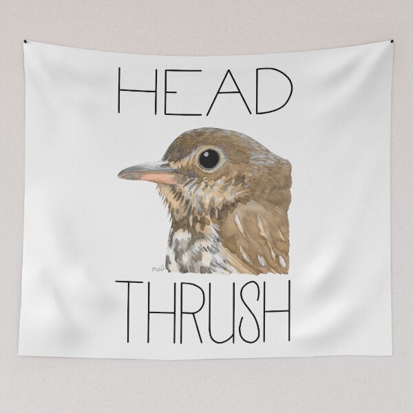 Item preview, Head Thrush (Swainson's Thrush) designed and sold by LauraWolfArtist.