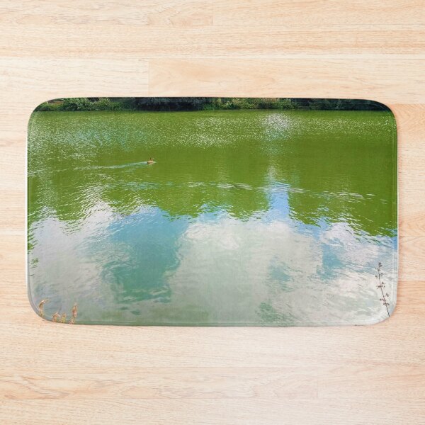 M.I. #245 |☼| Open Water View, Featuring Duck Facing Right (Elsham Hall, Gardens & Country Park) Bath Mat