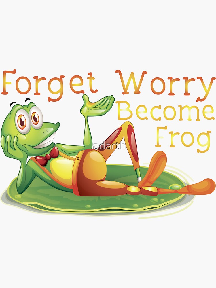 Funny Frog Gift For Kids Men Women Cool Tadpole Fr' Sticker