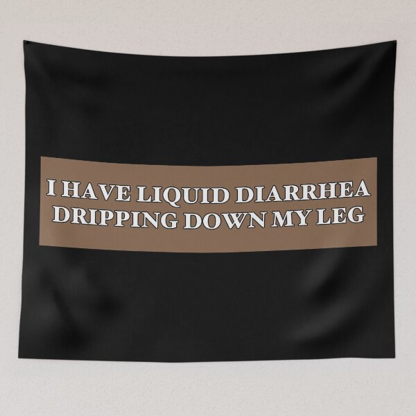 Item preview, i have liquid diarrhea dripping down my leg bumper sticker designed and sold by kotonok0.