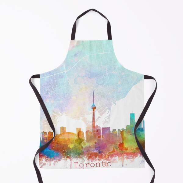 Item preview, Toronto Skyline & Map Watercolor Print by Zouzounio Art designed and sold by zouzounioart.