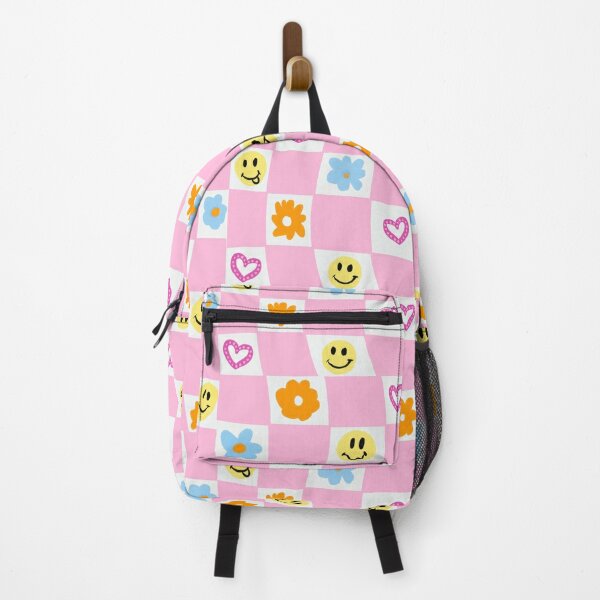 Sprayground Tokyo Bubble Grey & Pink Checkered Mini Backpack