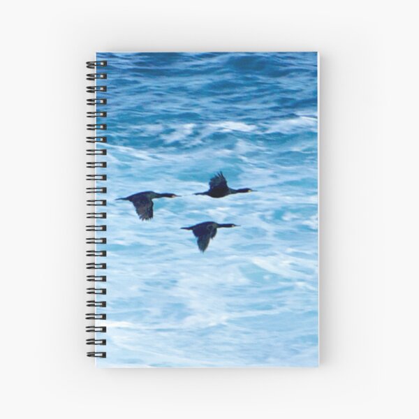 Cormorants Skimming the Waves off Inishmore Spiral Notebook