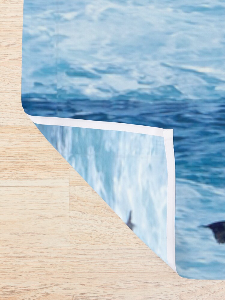 Alternate view of Cormorants Skimming the Waves off Inishmore Shower Curtain