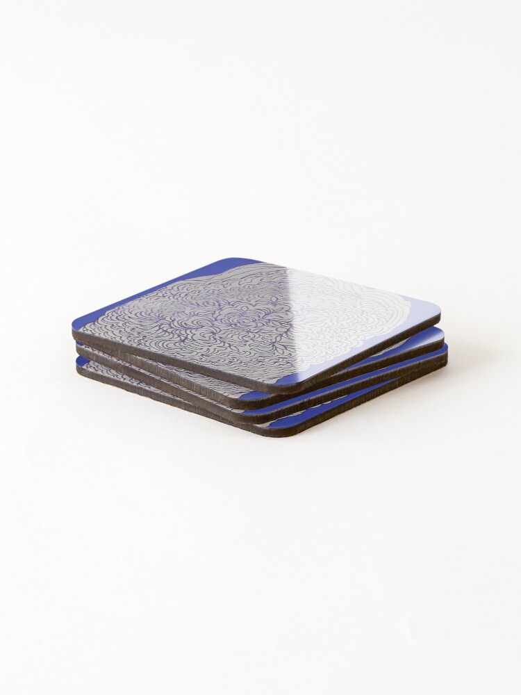 Thumbnail 4 of 5, Coasters (Set of 4), Drawn Ink Pattern designed and sold by KazM.