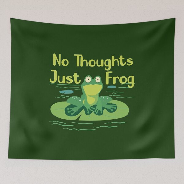 Item preview,  "No Thoughts Just Frog_ Humorous Frog Saying   _Frog Lover Gift" designed and sold by adarth.