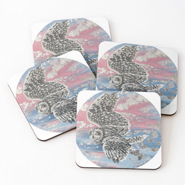 Item preview, Short Eared Owl in Flight designed and sold by Lisa Kimberly Glickman.