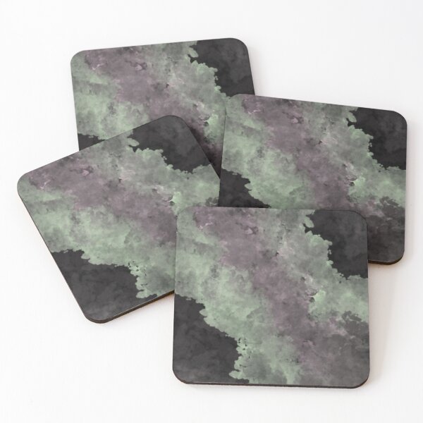 Item preview, Dark Pastel Watercolor Green Black Purple Design designed and sold by designsbyjuliee.