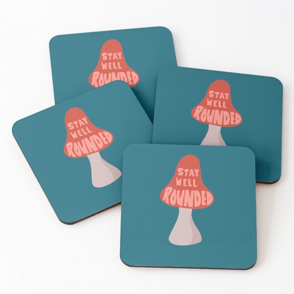 Item preview, Cute mushroom quote, stay well rounded designed and sold by novabee.