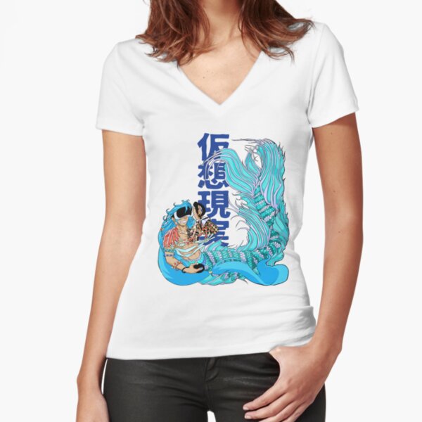 Triton virtuel T-shirt moulant col V