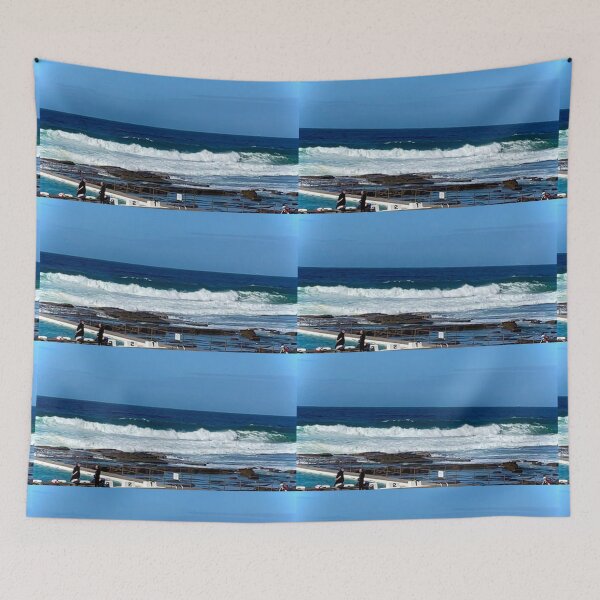 Item preview, Merewether - Waves behind the pool designed and sold by KazM.