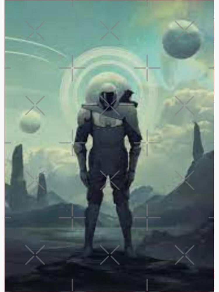Thumbnail 3 of 3, Sticker, MurderBot Art Print designed and sold by stareve.
