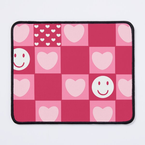 Item preview, checkered print hearts pattern pink designed and sold by mariahmoniquedesign.