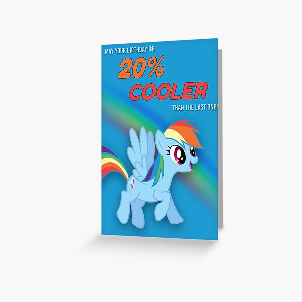 Item preview, Rainbow Dash birthday card designed and sold by lvdb05.