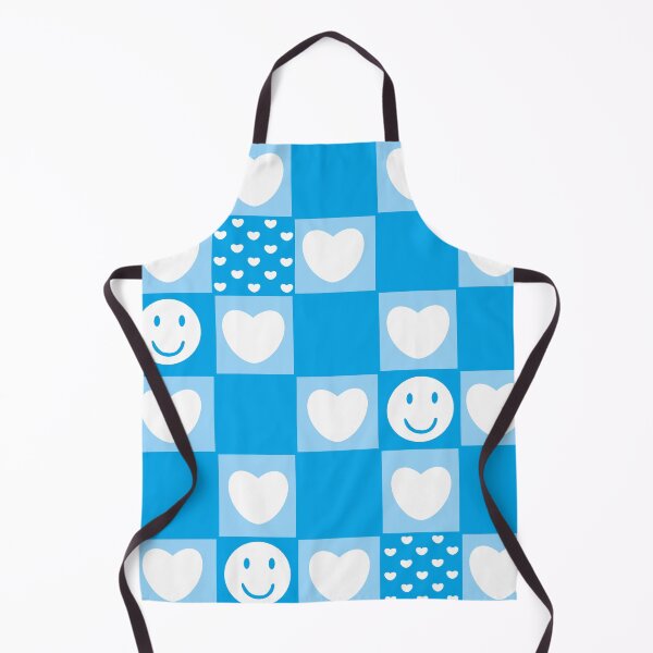 Artikelvorschau, karierter Druck, Herzmuster, blau entworfen und verkauft von mariahmoniquedesign.