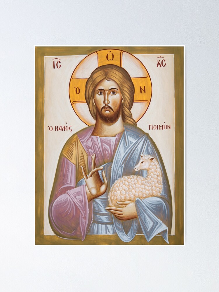 Alternate view of Jesus Christ the Good Shepherd Poster