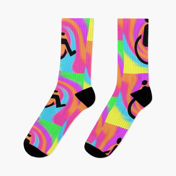 Item preview, Handicapped Symbol in Black on a Tie Dye Swirl Background, Large Sized Non-Repeating Image designed and sold by Nicolette Olivier.