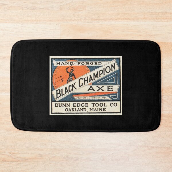 Item preview, Black Champion Axe Label- Dunn Edge tool Co., axe label, axe sticker designed and sold by Wanderlust Designs.