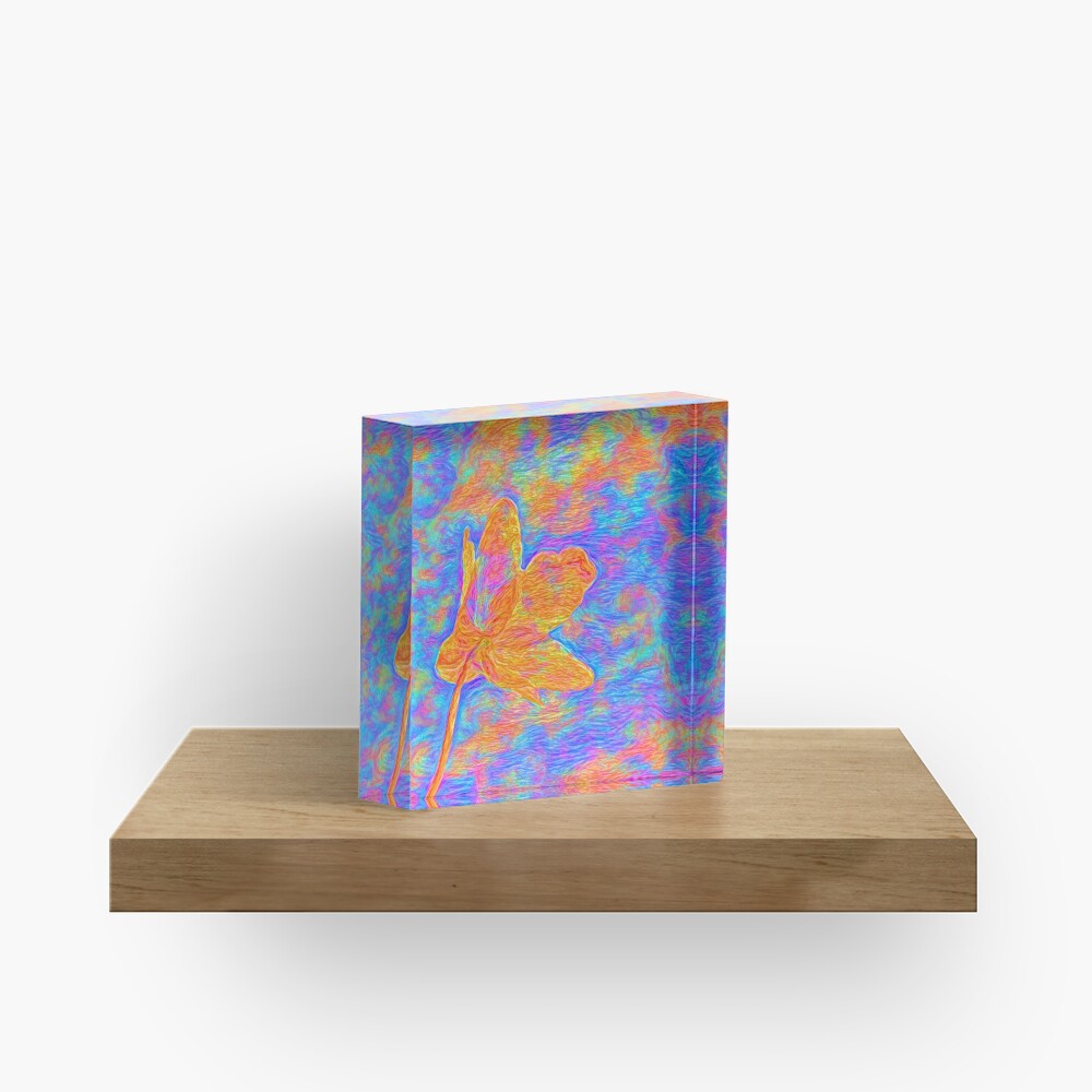 Flower Acrylic Block