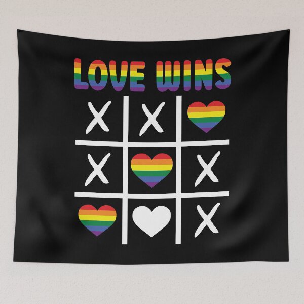 Item preview, Love Wins Pride Month Tic-Tac-Toe Game Rainbow Pride LGBTQ designed and sold by Parkerzz.