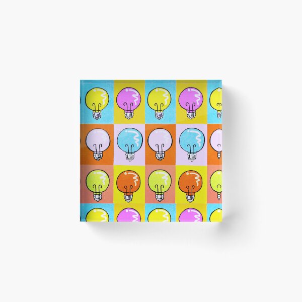 Item preview, Pop art lightbulb pattern designed and sold by gummystingray.