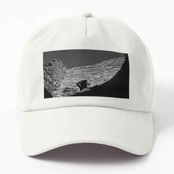 Black and white photograph of a ruin at Wupatki National Monument Dad Hat