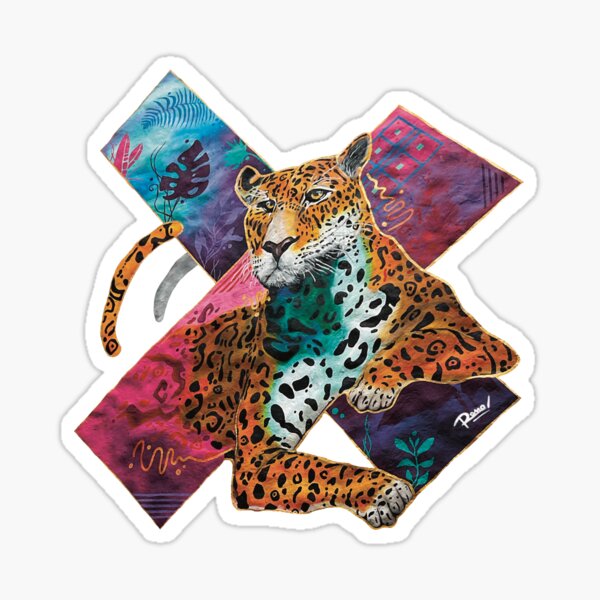 tiger, colors, art Sticker