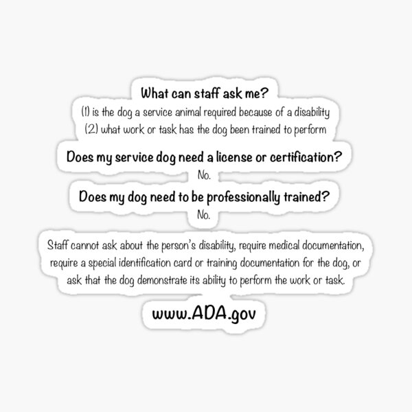 ada-service-dog-laws-plain-short-card-sticker-for-sale-by-kidaj