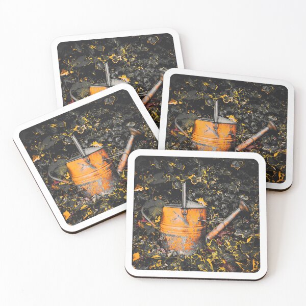 Item preview, Orange Rustic Watering Can and Ivy designed and sold by QuarterMoon.