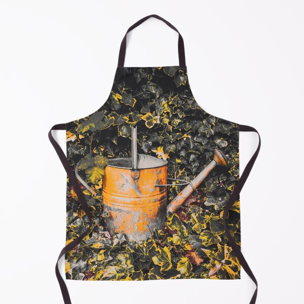 Item preview, Orange Rustic Watering Can and Ivy designed and sold by QuarterMoon.