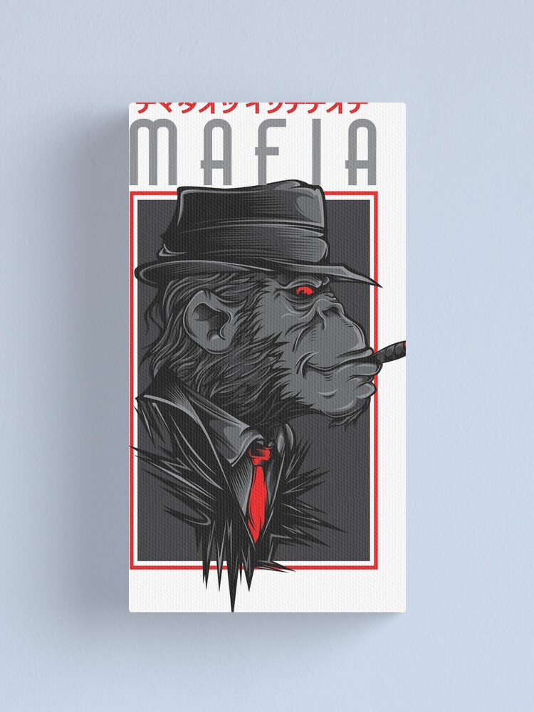 "mafia monkey" Canvas Print by Skullz23 Redbubble