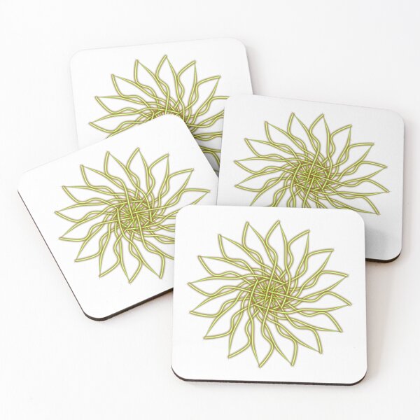 Item preview, Bright yellow flower, abstract art designed and sold by Meo Design.
