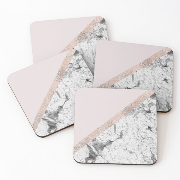 Item preview, Blush and dramatic white marble  designed and sold by marbleco.