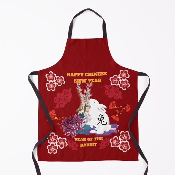 Item preview, Beautiful Floral Year Of The Rabbit - Happy Chinese New Year Cute White Bunny designed and sold by adoredigitals.