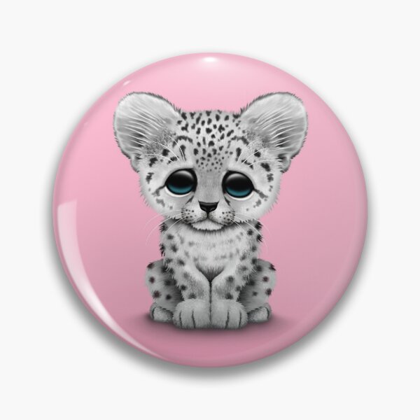 Item preview, Cute Baby Snow Leopard Cub on Pink designed and sold by JeffBartels.