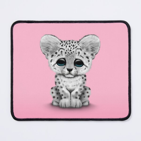 Item preview, Cute Baby Snow Leopard Cub on Pink designed and sold by JeffBartels.