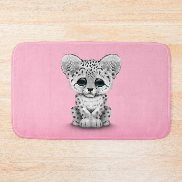 Item preview, Cute Baby Snow Leopard Cub on Pink designed and sold by JeffBartels.