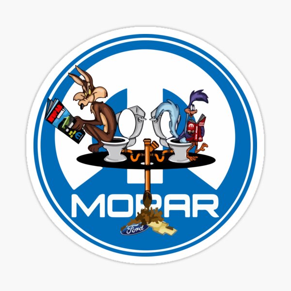 Mopar Cartoon Ford Sticker