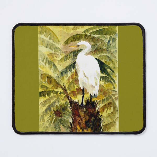 Item preview, White Egret Standing On A Stump Hiding In Tropical Plants designed and sold by DonSylvester.
