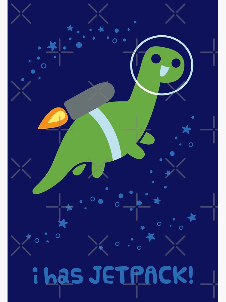 Pegatina for Sale con la obra «Tengo Jetpack Green Space Dinosaurio  Astronauta» de KristyKate