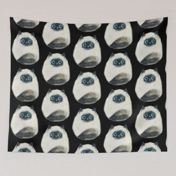 Item preview, Cute puffy Siamese kitten design for cat lovers designed and sold by BRtisticDesigns.