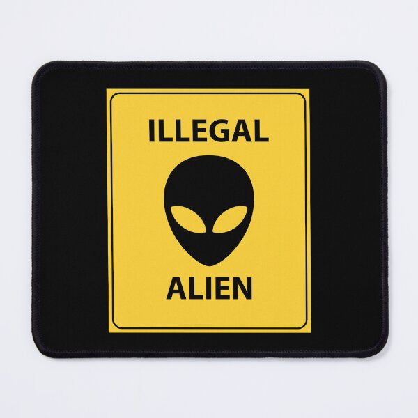 Item preview, Illegal Alien UFO Yellow Hazard Warning Signs Symbols  designed and sold by QuanJewelry.