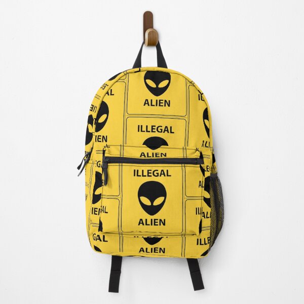 Item preview, Illegal Alien UFO Yellow Hazard Warning Signs Symbols  designed and sold by QuanJewelry.